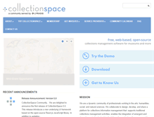 Tablet Screenshot of collectionspace.org